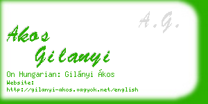 akos gilanyi business card